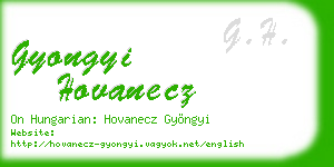gyongyi hovanecz business card